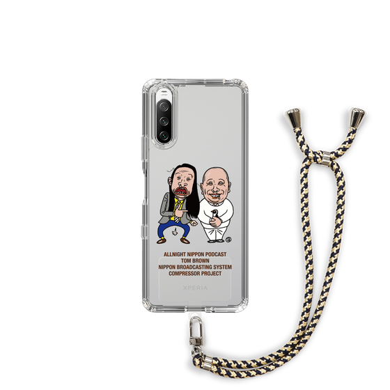 スリムプロテクションケース+ハンドストラップ［ オールナイトニッポンPodcast[トム・ブラウン] クリア ］