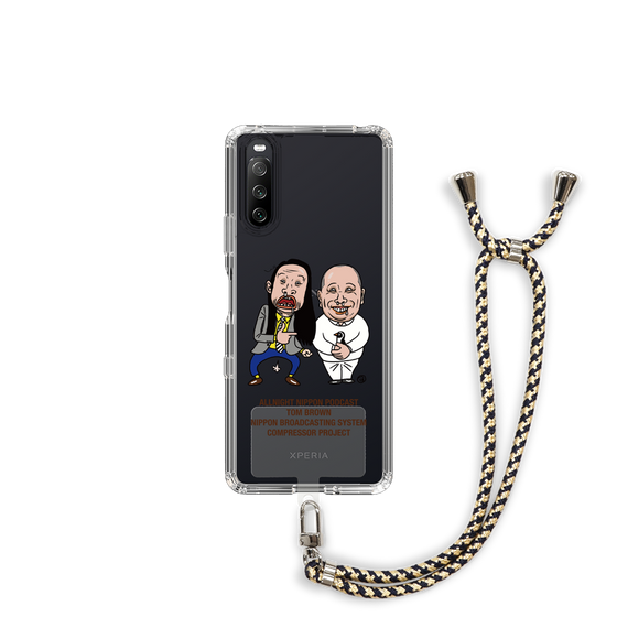 スリムプロテクションケース+ハンドストラップ［ オールナイトニッポンPodcast[トム・ブラウン] クリア ］