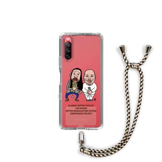 スリムプロテクションケース+ハンドストラップ［ オールナイトニッポンPodcast[トム・ブラウン] クリア ］